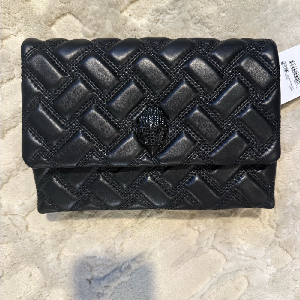Elegant Black Quilted Clutch
